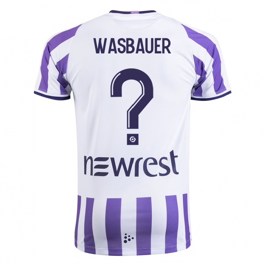 Enfant Football Maillot Nicolas Wasbauer #0 Blanc Tenues Domicile 2023/24 Canada