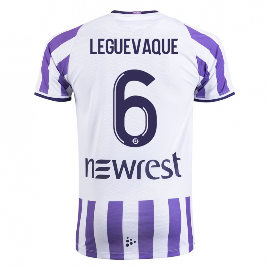 Enfant Football Maillot Laurie Leguevaque #6 Blanc Tenues Domicile 2023/24 Canada