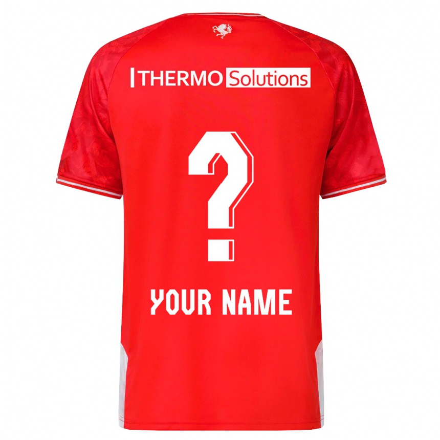 Kids Football Your Name #0 Red Home Jersey 2023/24 T-Shirt Canada