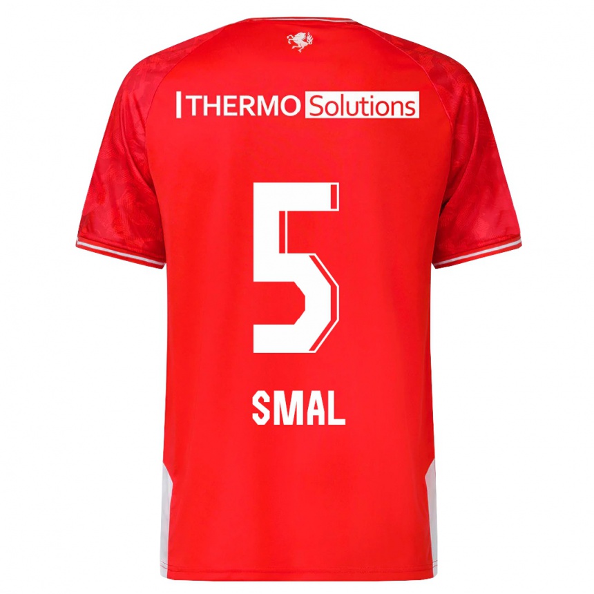 Kids Football Gijs Smal #5 Red Home Jersey 2023/24 T-Shirt Canada