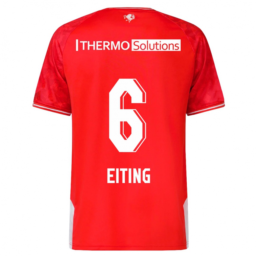 Kids Football Carel Eiting #6 Red Home Jersey 2023/24 T-Shirt Canada