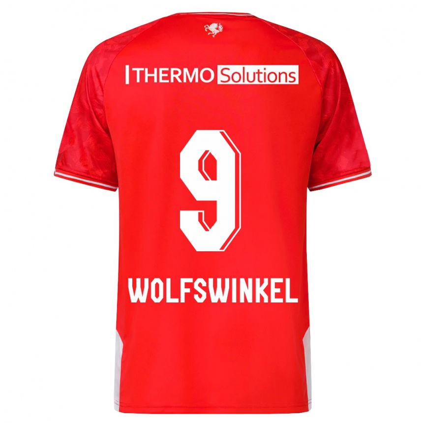 Kids Football Ricky Van Wolfswinkel #9 Red Home Jersey 2023/24 T-Shirt Canada