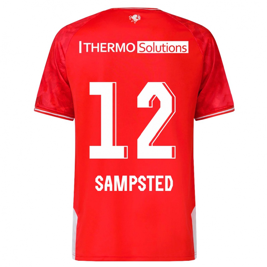 Kids Football Alfons Sampsted #12 Red Home Jersey 2023/24 T-Shirt Canada