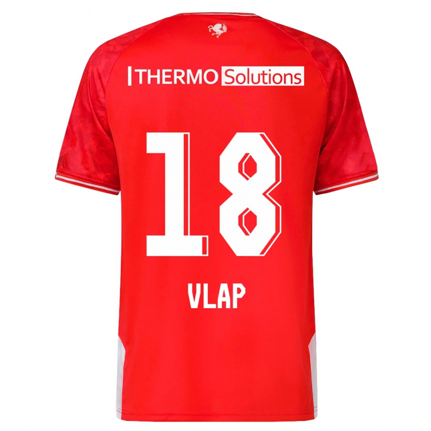 Kids Football Michel Vlap #18 Red Home Jersey 2023/24 T-Shirt Canada