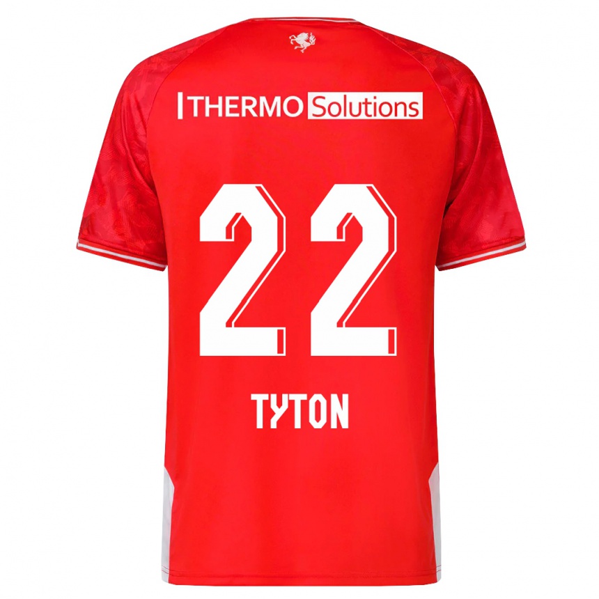 Kids Football Przemyslaw Tyton #22 Red Home Jersey 2023/24 T-Shirt Canada