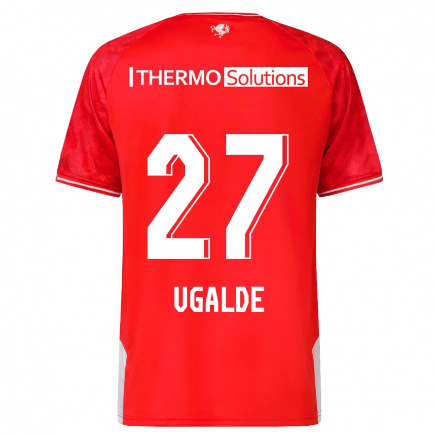 Kids Football Manfred Ugalde #27 Red Home Jersey 2023/24 T-Shirt Canada