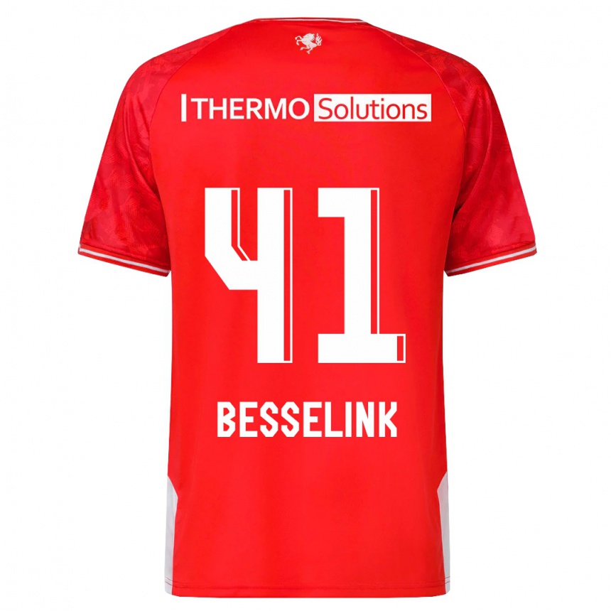 Enfant Football Maillot Gijs Besselink #41 Rouge Tenues Domicile 2023/24 Canada