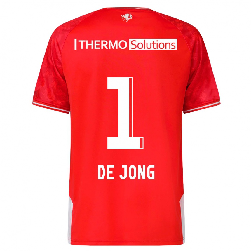 Kids Football Daniëlle De Jong #1 Red Home Jersey 2023/24 T-Shirt Canada