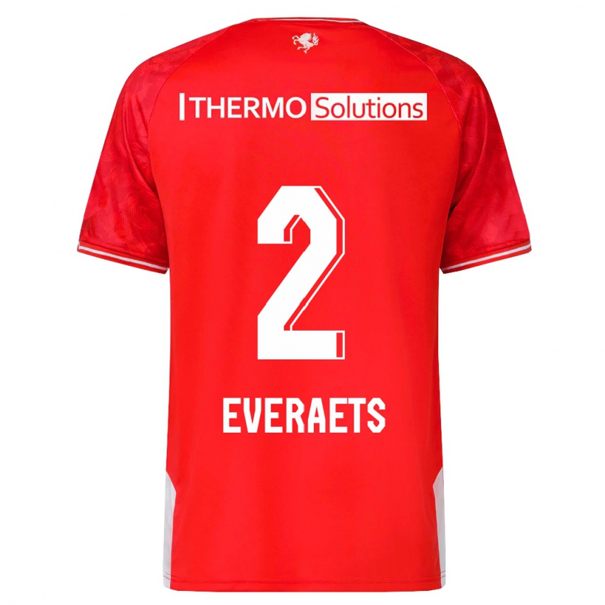 Kids Football Kim Everaets #2 Red Home Jersey 2023/24 T-Shirt Canada