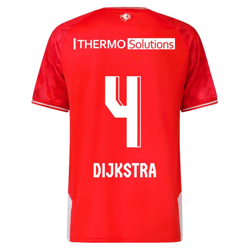 Enfant Football Maillot Caitlin Dijkstra #4 Rouge Tenues Domicile 2023/24 Canada