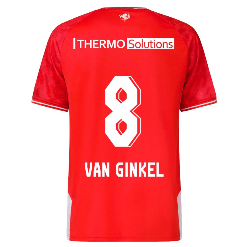 Enfant Football Maillot Danique Van Ginkel #8 Rouge Tenues Domicile 2023/24 Canada