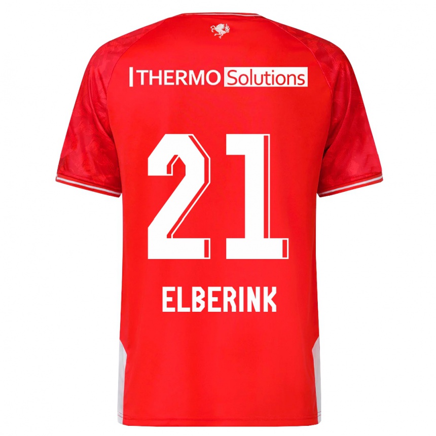 Enfant Football Maillot Eva Oude Elberink #21 Rouge Tenues Domicile 2023/24 Canada