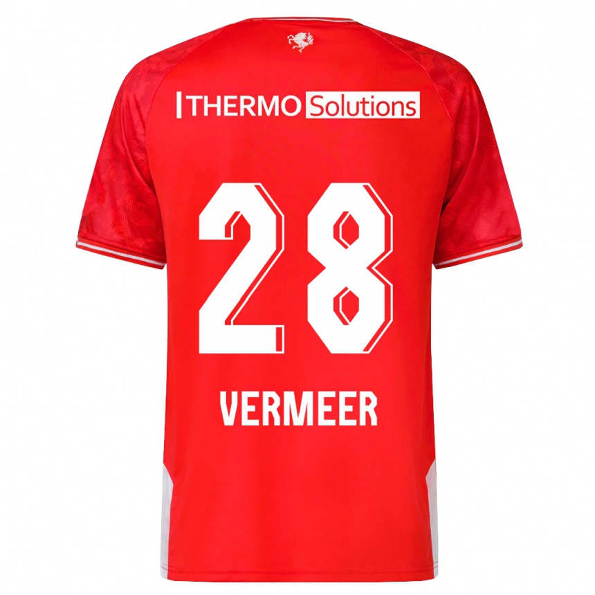 Enfant Football Maillot Sofie Rianne Vermeer #28 Rouge Tenues Domicile 2023/24 Canada