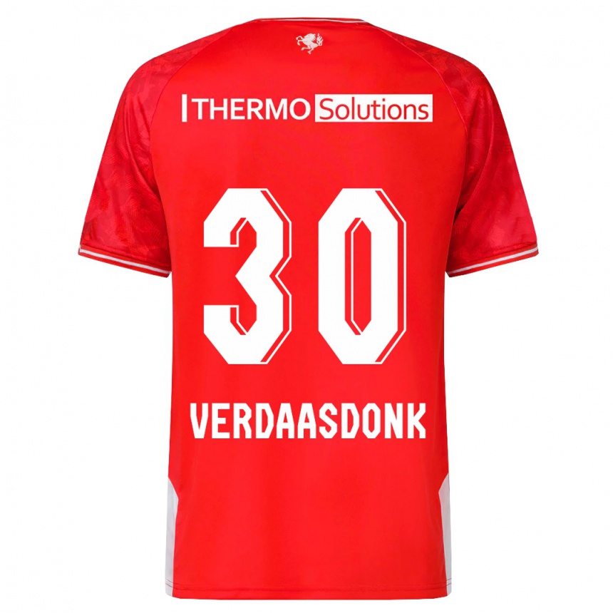 Kids Football Suus Verdaasdonk #30 Red Home Jersey 2023/24 T-Shirt Canada