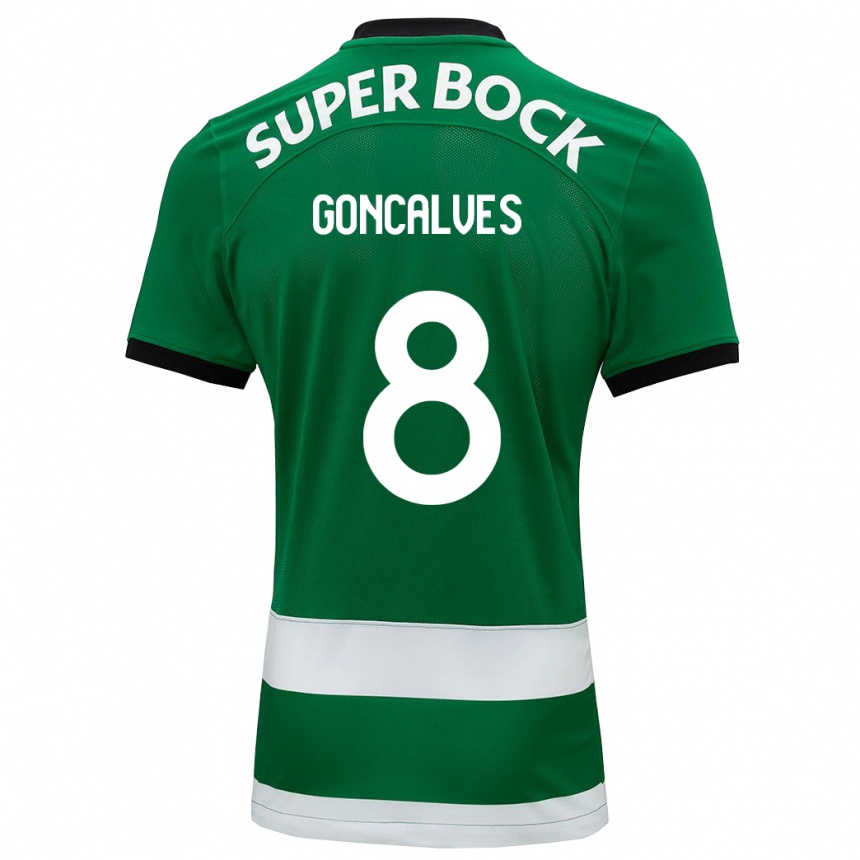 Kids Football Pedro Gonçalves #8 Green Home Jersey 2023/24 T-Shirt Canada