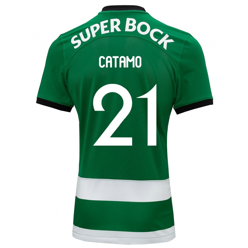 Kids Football Geny Catamo #21 Green Home Jersey 2023/24 T-Shirt Canada