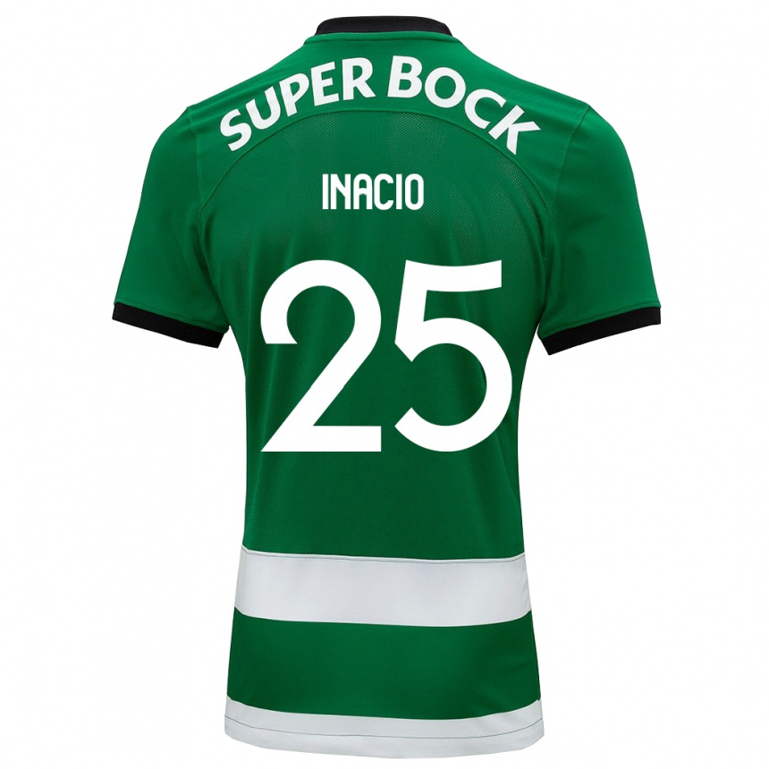 Kids Football Gonçalo Inácio #25 Green Home Jersey 2023/24 T-Shirt Canada