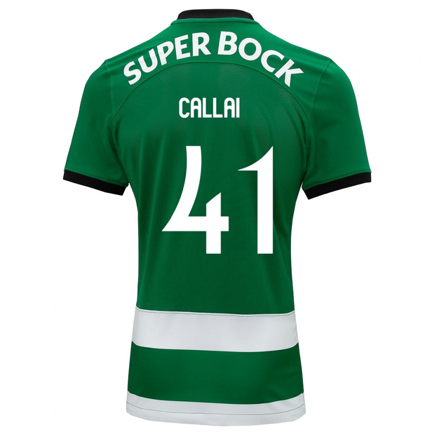 Kids Football Diego Callai #41 Green Home Jersey 2023/24 T-Shirt Canada