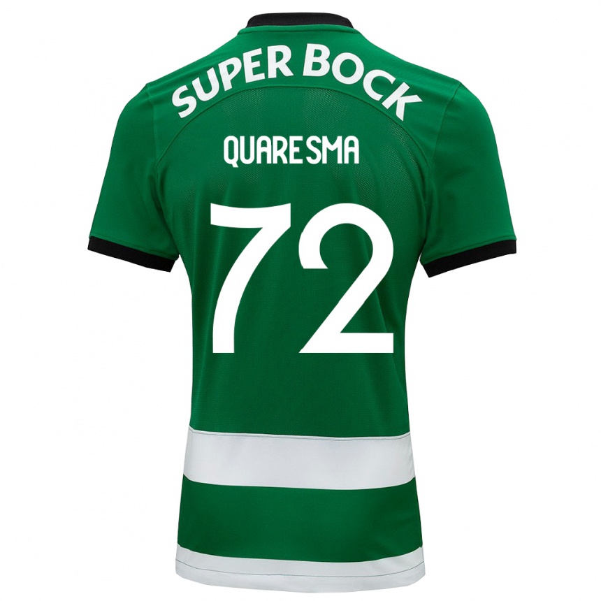 Kids Football Eduardo Quaresma #72 Green Home Jersey 2023/24 T-Shirt Canada