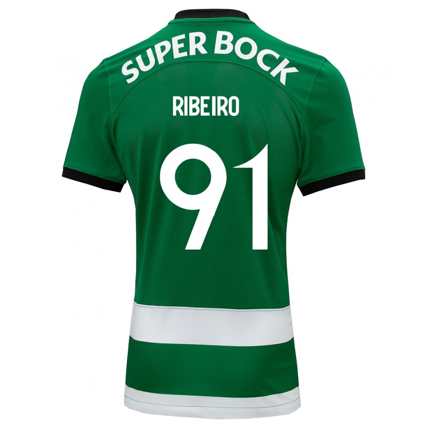 Kids Football Rodrigo Ribeiro #91 Green Home Jersey 2023/24 T-Shirt Canada