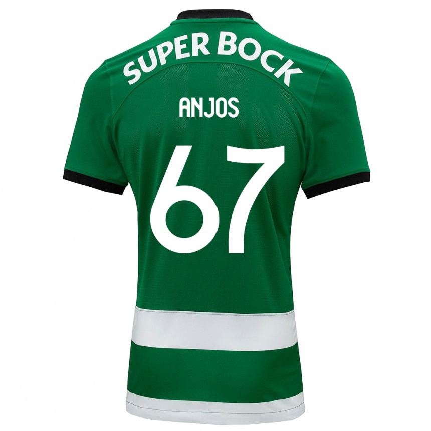 Kids Football Lucas Anjos #67 Green Home Jersey 2023/24 T-Shirt Canada