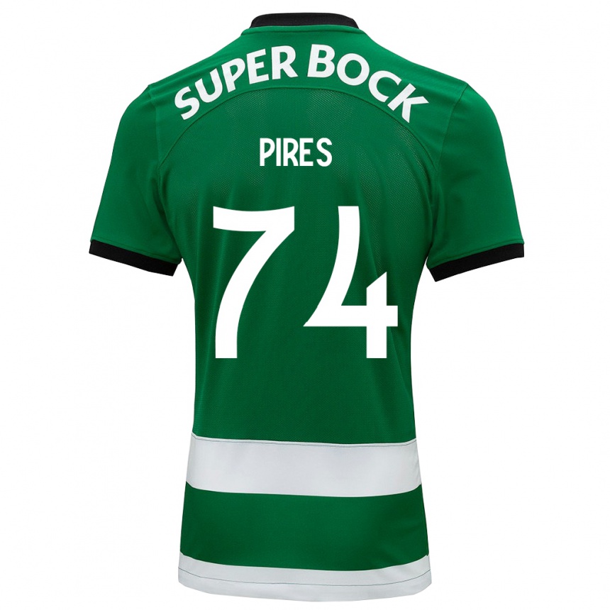 Kids Football Guilherme Pires #74 Green Home Jersey 2023/24 T-Shirt Canada