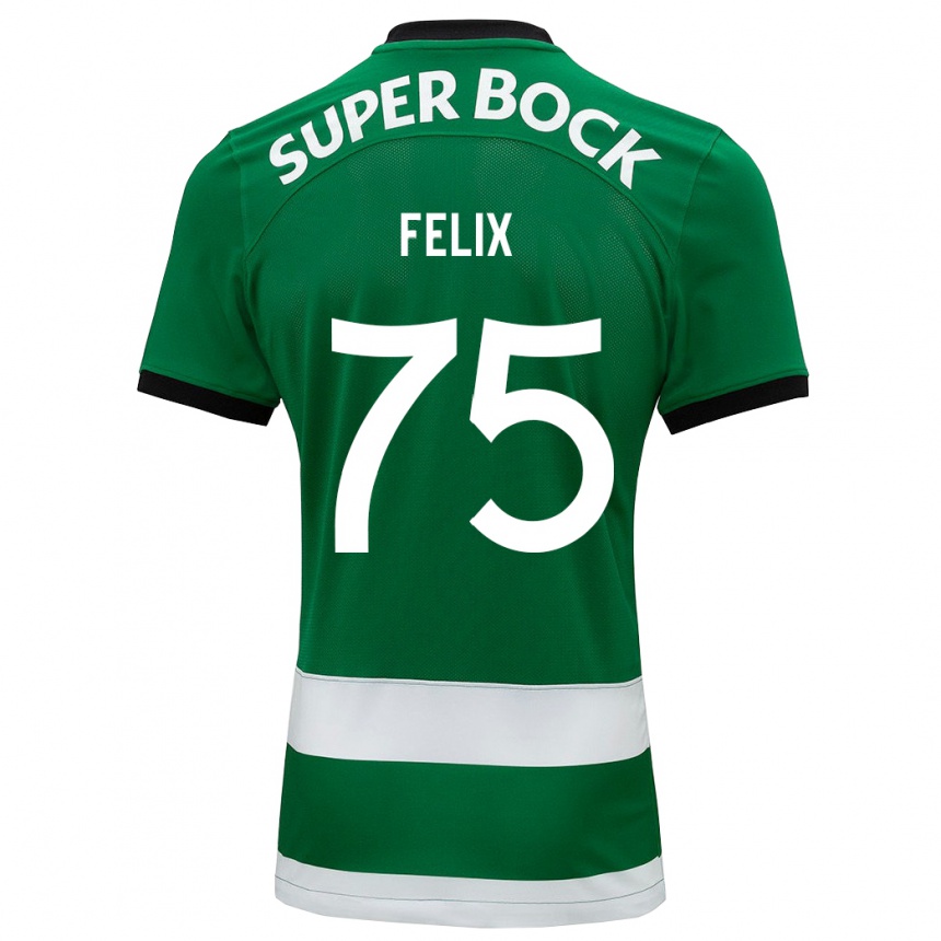 Kids Football Vando Félix #75 Green Home Jersey 2023/24 T-Shirt Canada