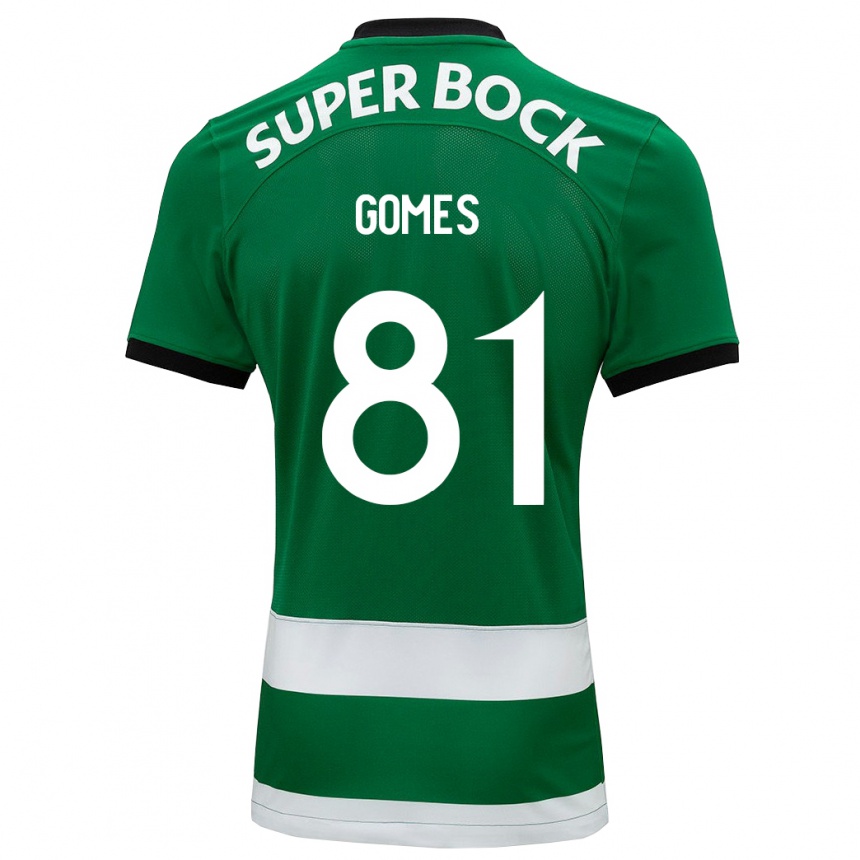 Kids Football Salvador Gomes #81 Green Home Jersey 2023/24 T-Shirt Canada