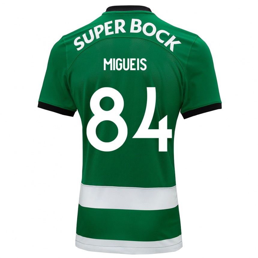 Kids Football Pedro Miguéis #84 Green Home Jersey 2023/24 T-Shirt Canada