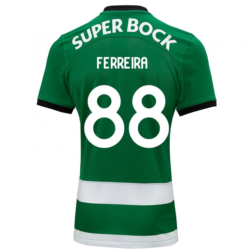 Kids Football Tiago Ferreira #88 Green Home Jersey 2023/24 T-Shirt Canada