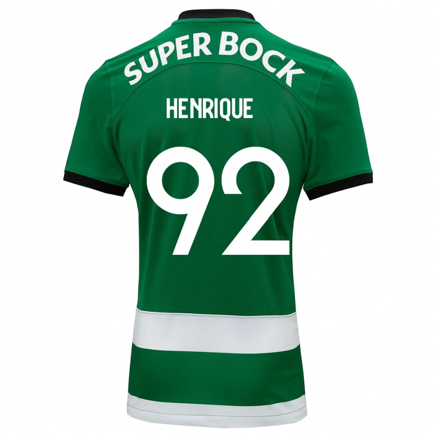 Kids Football Eduardo Henrique #92 Green Home Jersey 2023/24 T-Shirt Canada