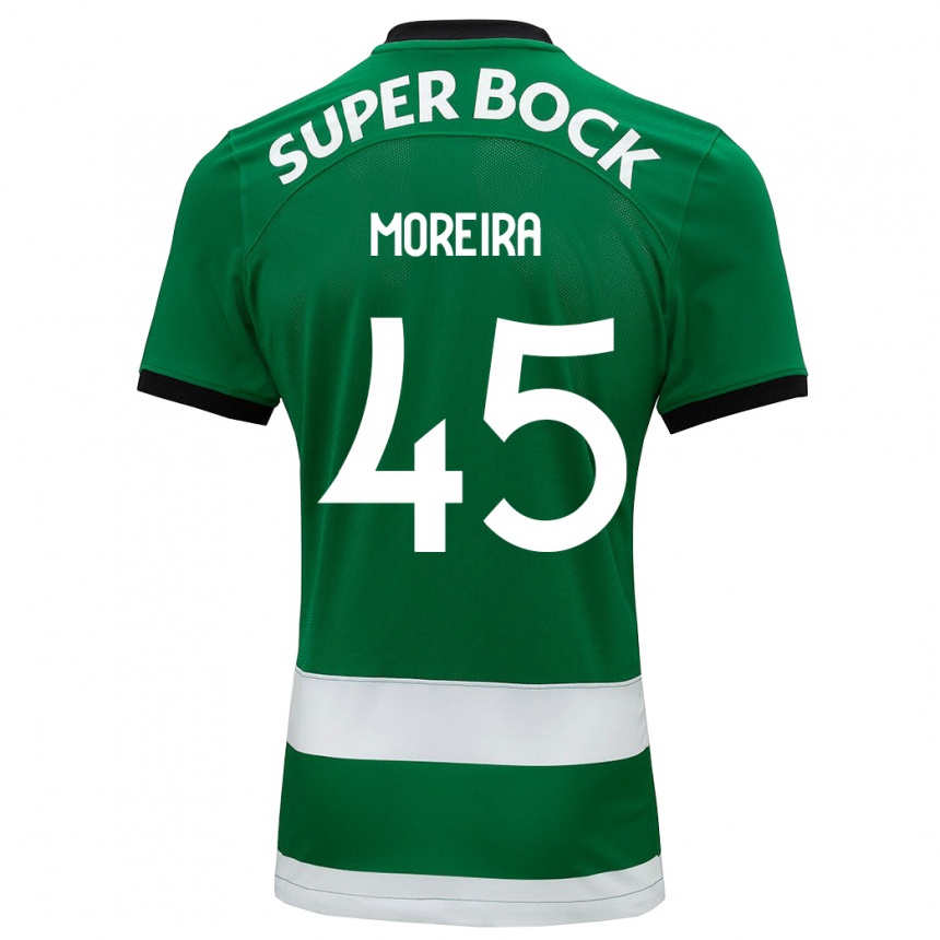 Kids Football David Moreira #45 Green Home Jersey 2023/24 T-Shirt Canada