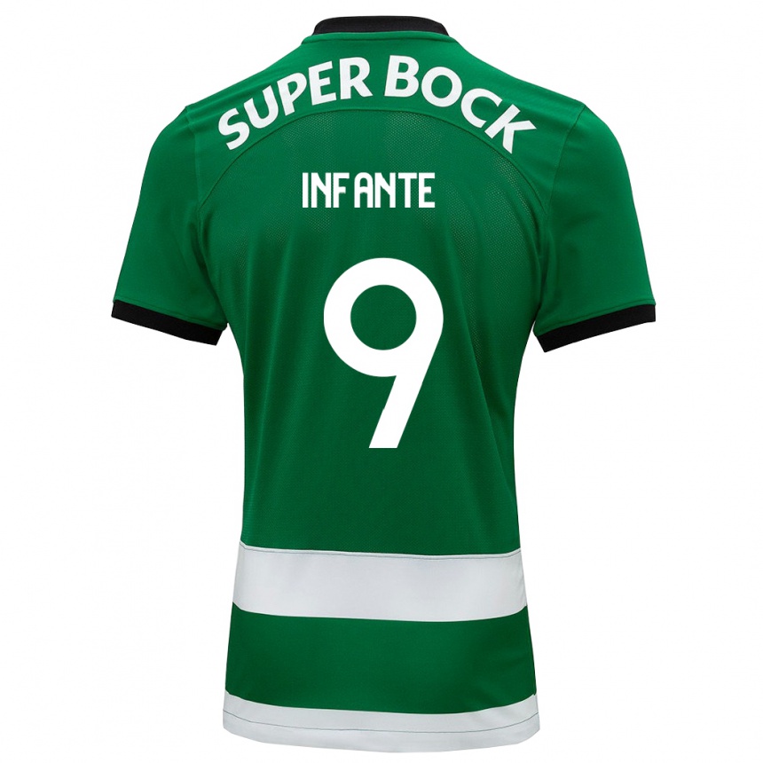 Kids Football João Infante #9 Green Home Jersey 2023/24 T-Shirt Canada