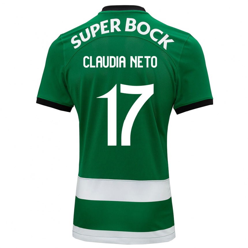 Kids Football Cláudia Teresa Pires Neto #17 Green Home Jersey 2023/24 T-Shirt Canada