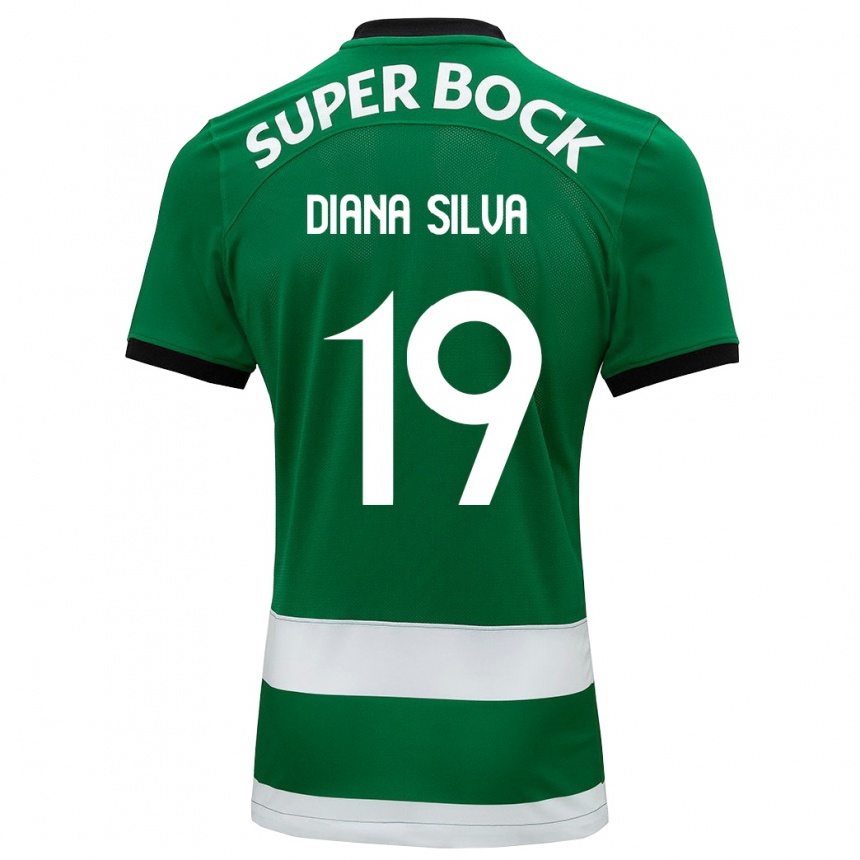 Kids Football Diana Micaela Abreu De Sousa E Silva #19 Green Home Jersey 2023/24 T-Shirt Canada