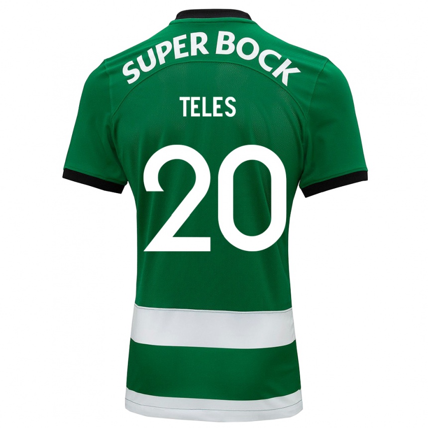 Kids Football Ana Isabel Teles #20 Green Home Jersey 2023/24 T-Shirt Canada