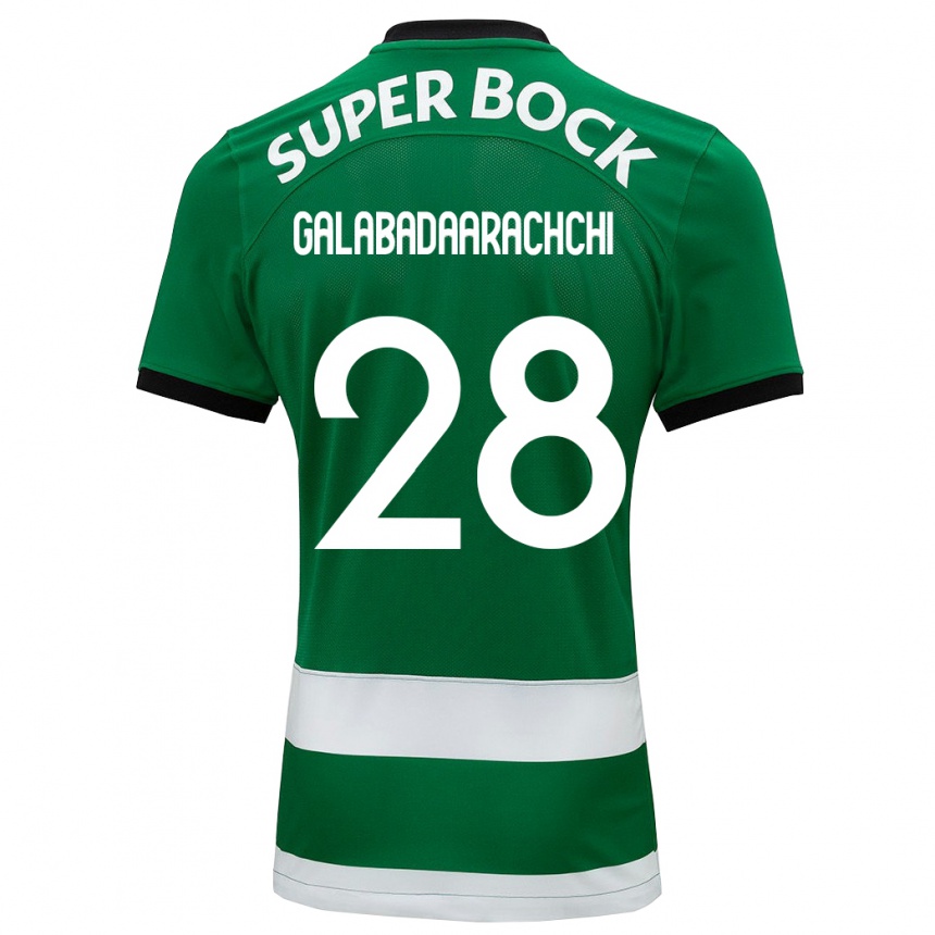 Kids Football Jacinta Galabadaarachchi #28 Green Home Jersey 2023/24 T-Shirt Canada