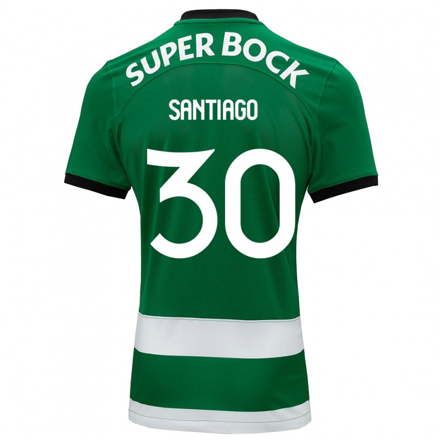 Kids Football Carolina Santiago #30 Green Home Jersey 2023/24 T-Shirt Canada