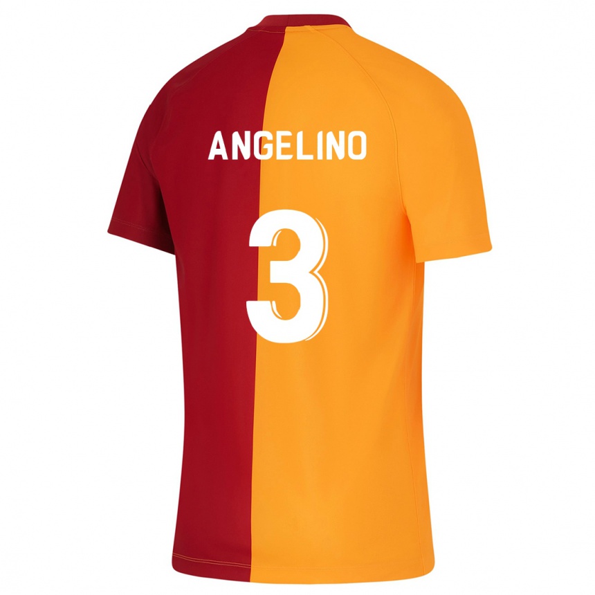 Kids Football Angeliño #3 Orange Home Jersey 2023/24 T-Shirt Canada