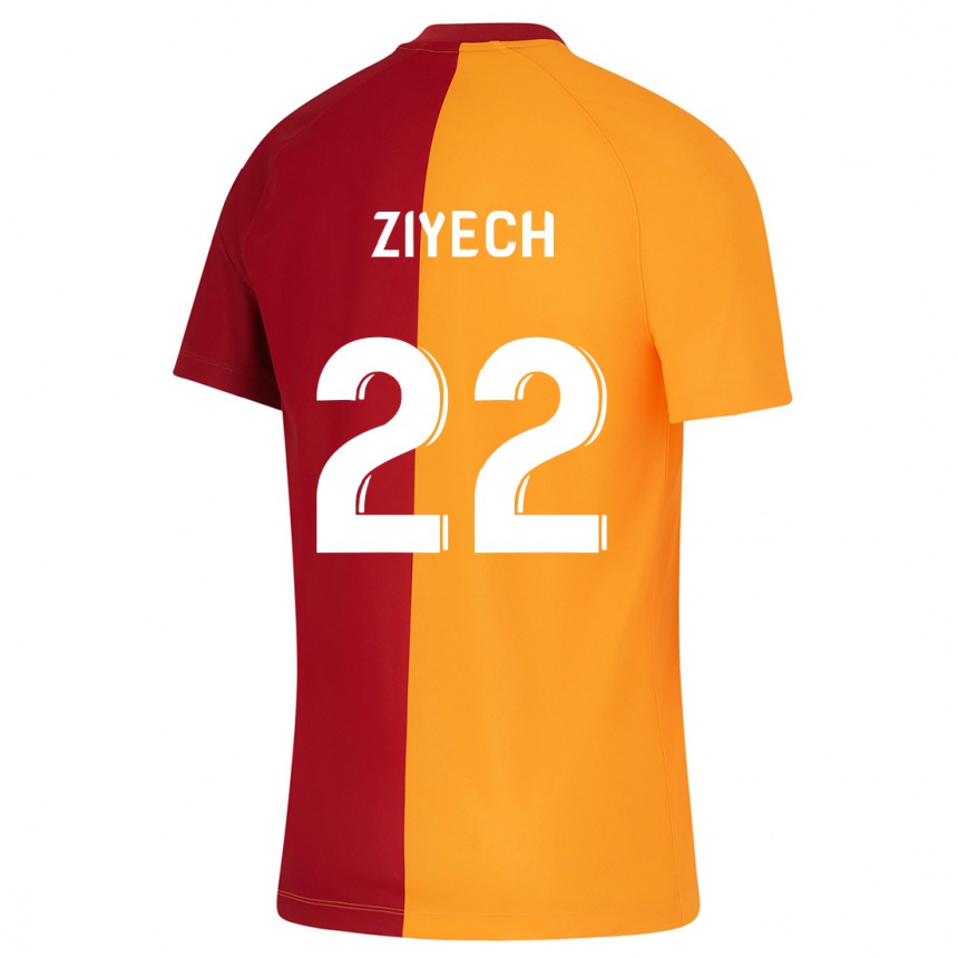 Enfant Football Maillot Hakim Ziyech #22 Orange Tenues Domicile 2023/24 Canada