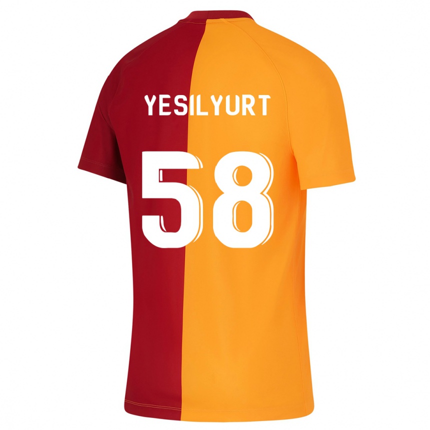 Kids Football Ali Yeşilyurt #58 Orange Home Jersey 2023/24 T-Shirt Canada