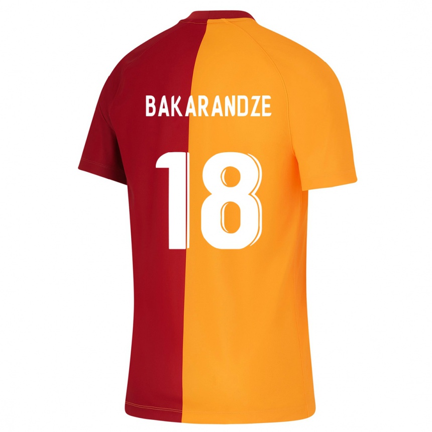 Kids Football Kristina Bakarandze #18 Orange Home Jersey 2023/24 T-Shirt Canada