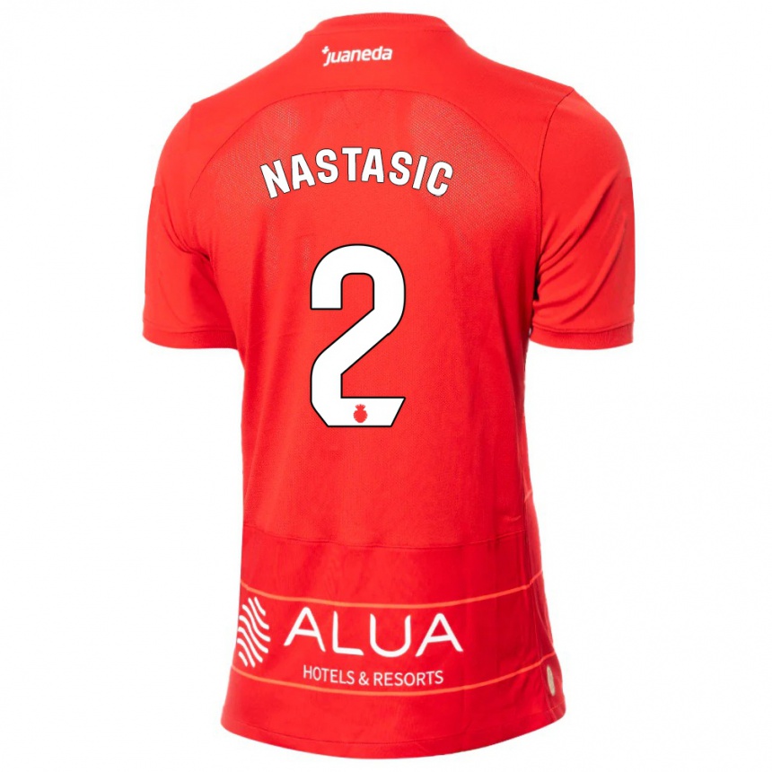 Enfant Football Maillot Matija Nastasic #2 Rouge Tenues Domicile 2023/24 Canada