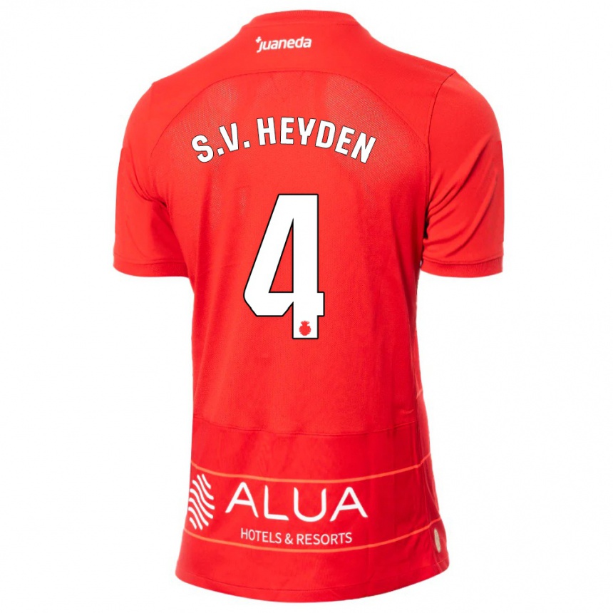 Enfant Football Maillot Siebe Van Der Heyden #4 Rouge Tenues Domicile 2023/24 Canada