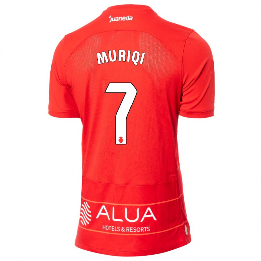 Kids Football Vedat Muriqi #7 Red Home Jersey 2023/24 T-Shirt Canada