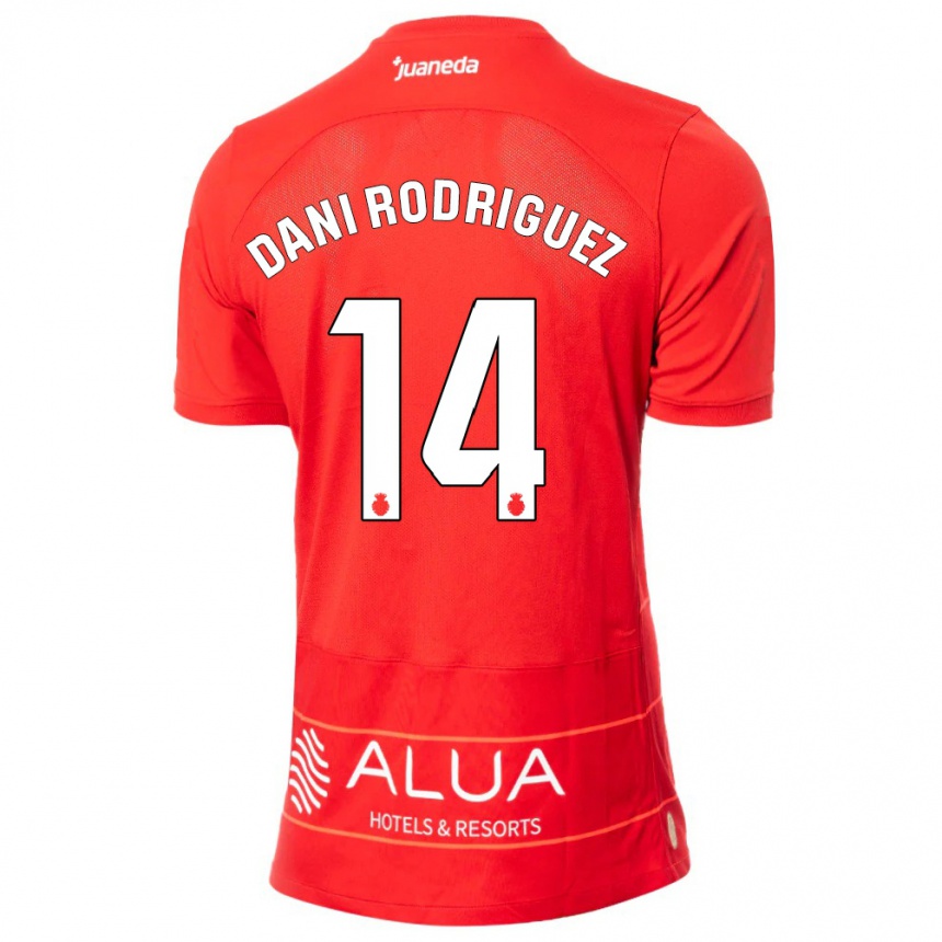 Kids Football Dani Rodríguez #14 Red Home Jersey 2023/24 T-Shirt Canada