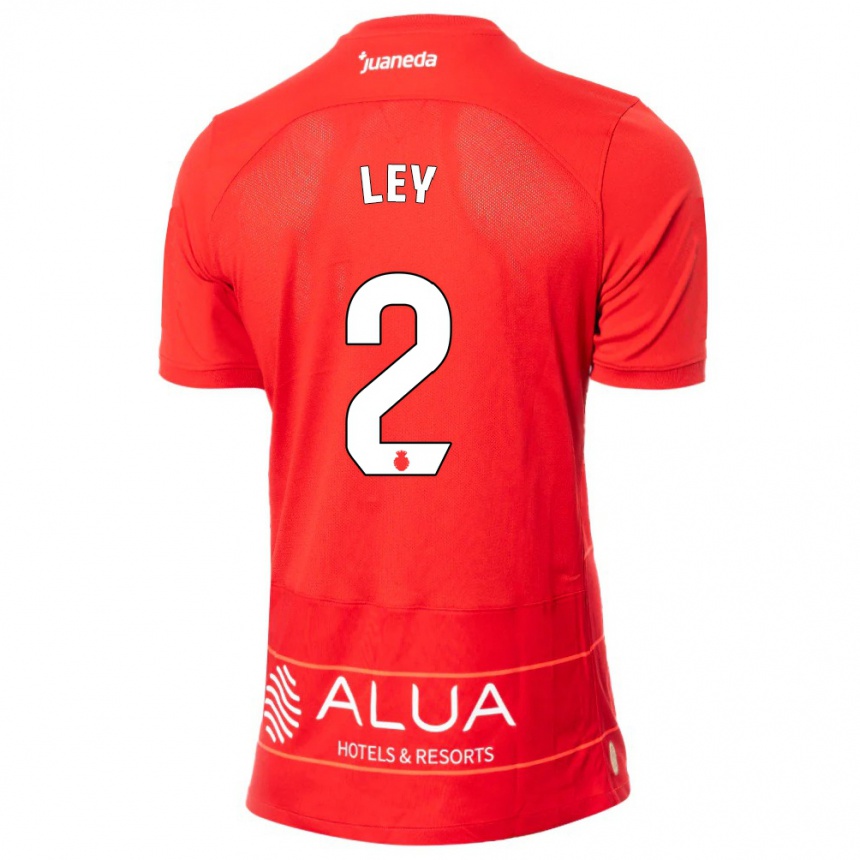 Kids Football Yuzún Ley #2 Red Home Jersey 2023/24 T-Shirt Canada