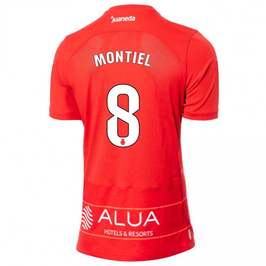 Kids Football Luis Montiel #8 Red Home Jersey 2023/24 T-Shirt Canada