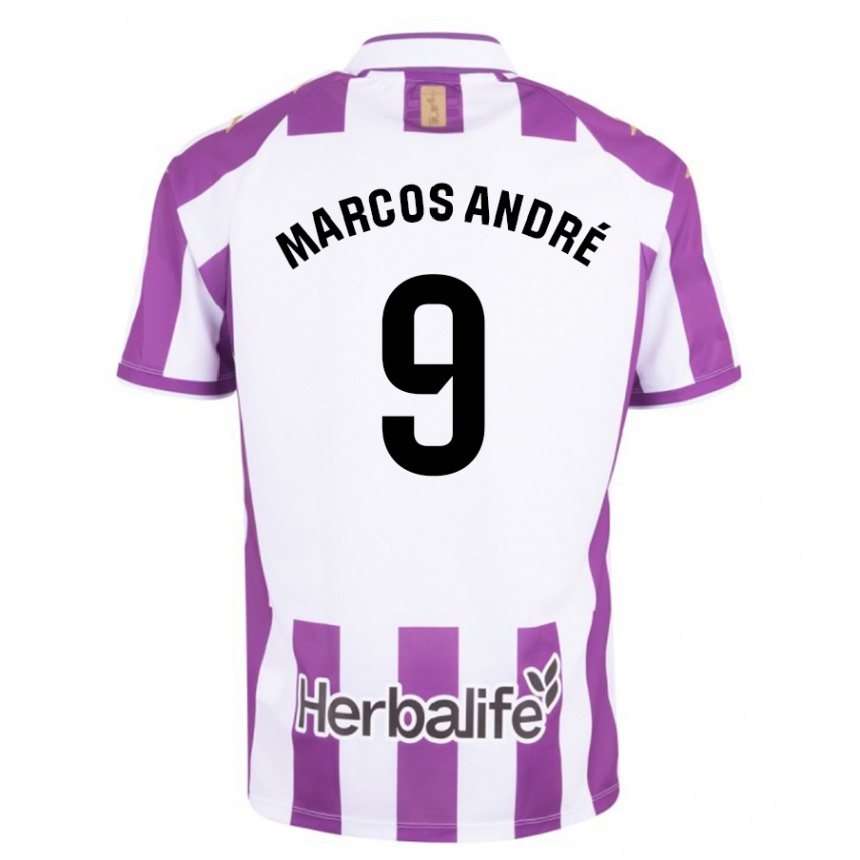 Enfant Football Maillot Marcos André #9 Violet Tenues Domicile 2023/24 Canada