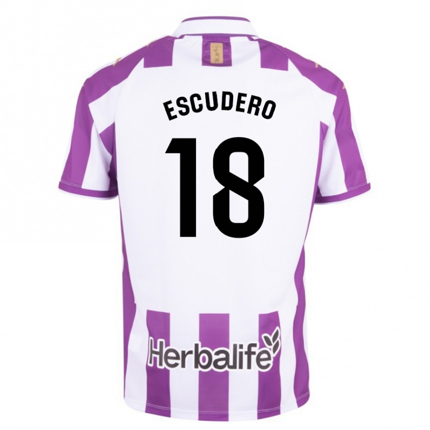 Kids Football Sergio Escudero #18 Purple Home Jersey 2023/24 T-Shirt Canada